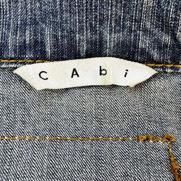 CAbi Denim Jean Jacket Womens Size Medium Blue Chest Pockets #511 - Picture 14 of 16